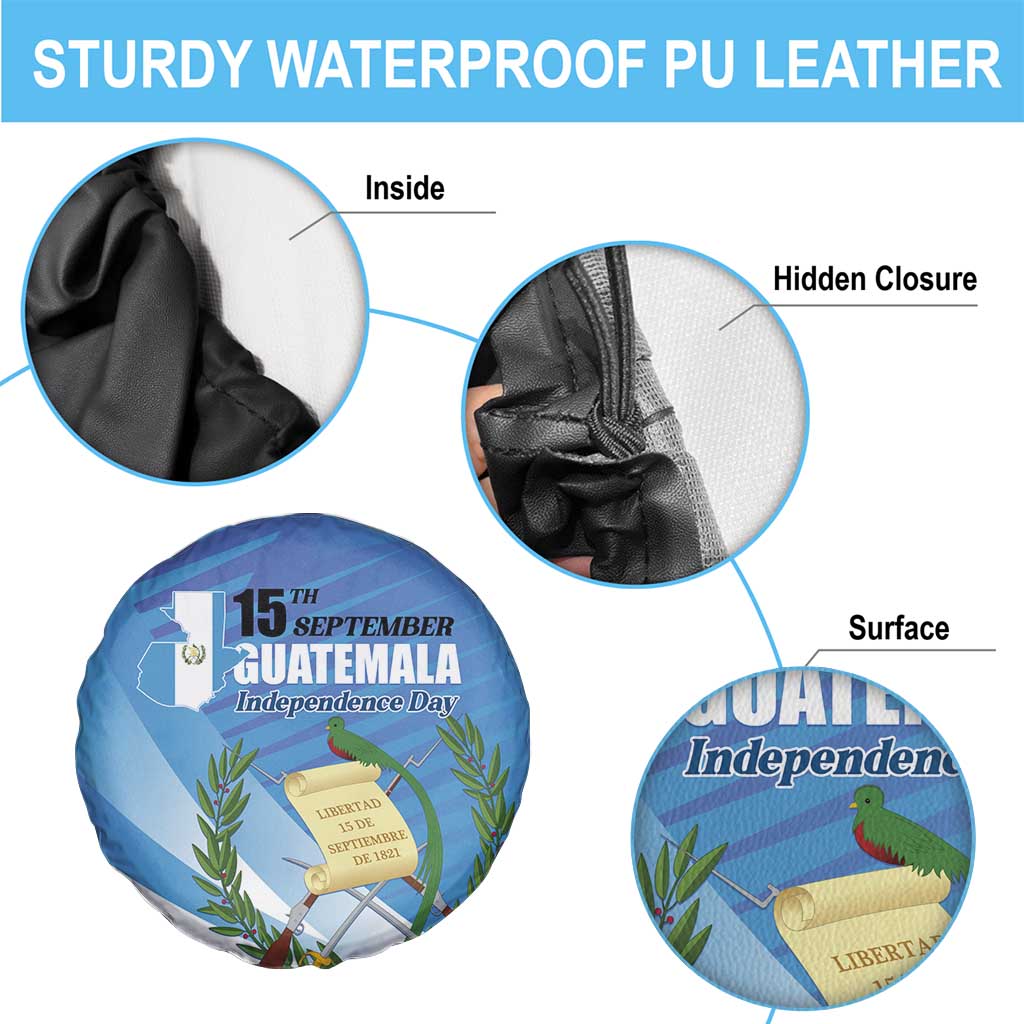 Guatemala Independence Day 1821 Spare Tire Cover Libre crezca fecundo - Wonder Print Shop