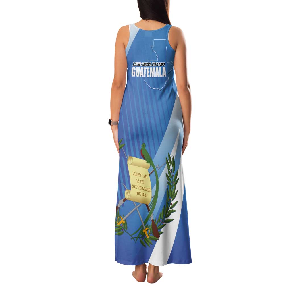 Guatemala Independence Day 1821 Tank Maxi Dress Libre crezca fecundo - Wonder Print Shop