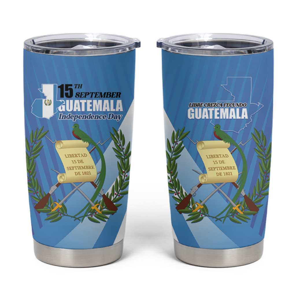 Guatemala Independence Day 1821 Tumbler Cup Libre crezca fecundo - Wonder Print Shop