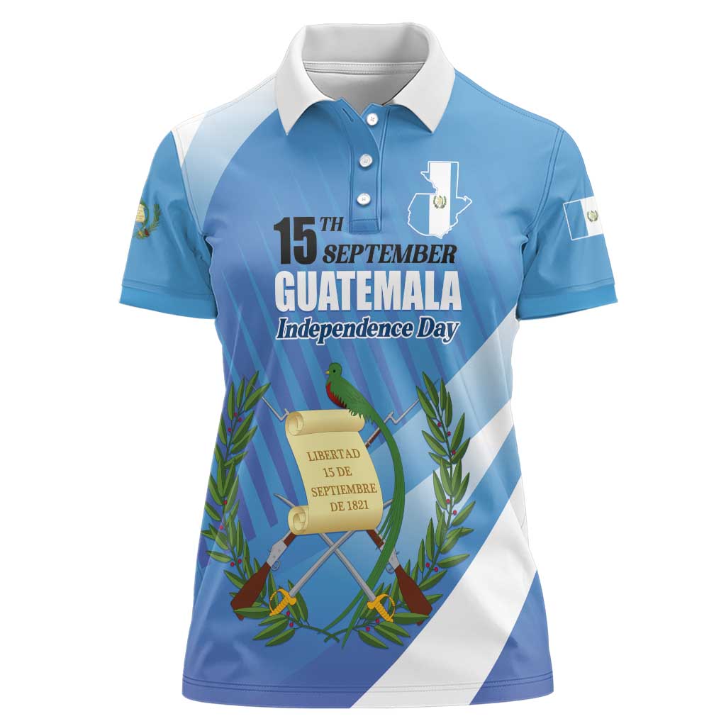 Guatemala Independence Day 1821 Women Polo Shirt Libre crezca fecundo - Wonder Print Shop