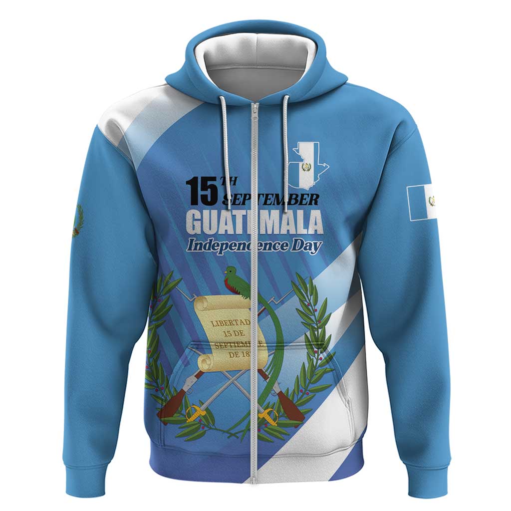 Guatemala Independence Day 1821 Zip Hoodie Libre crezca fecundo - Wonder Print Shop