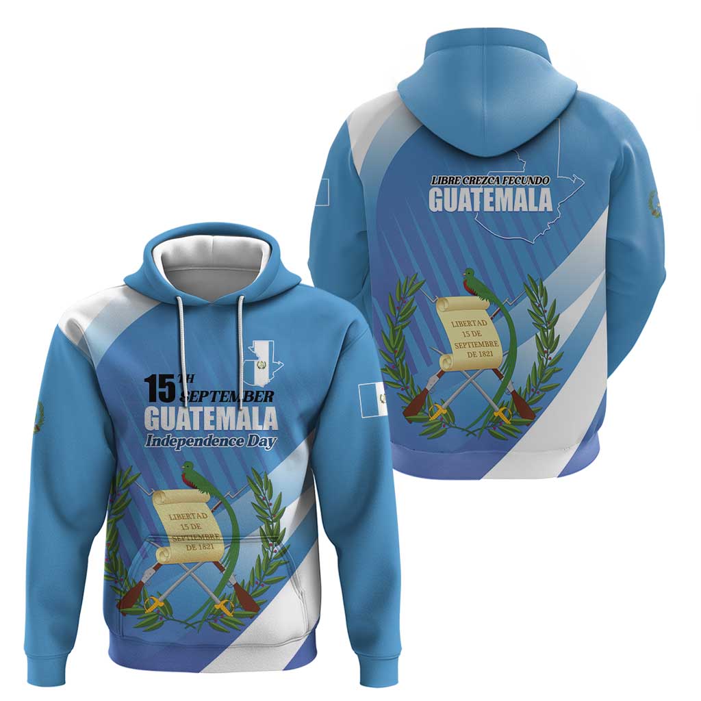 Guatemala Independence Day 1821 Zip Hoodie Libre crezca fecundo - Wonder Print Shop