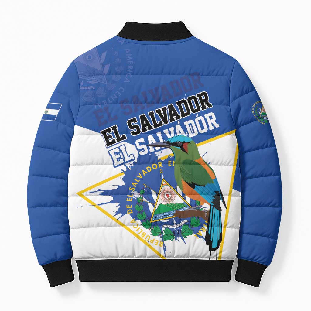El Salvador Independence Day 1821 Bomber Puffer Jacket - Wonder Print Shop