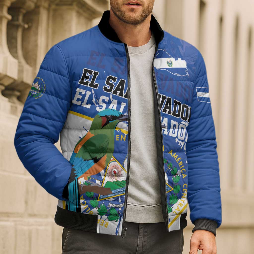 El Salvador Independence Day 1821 Bomber Puffer Jacket - Wonder Print Shop