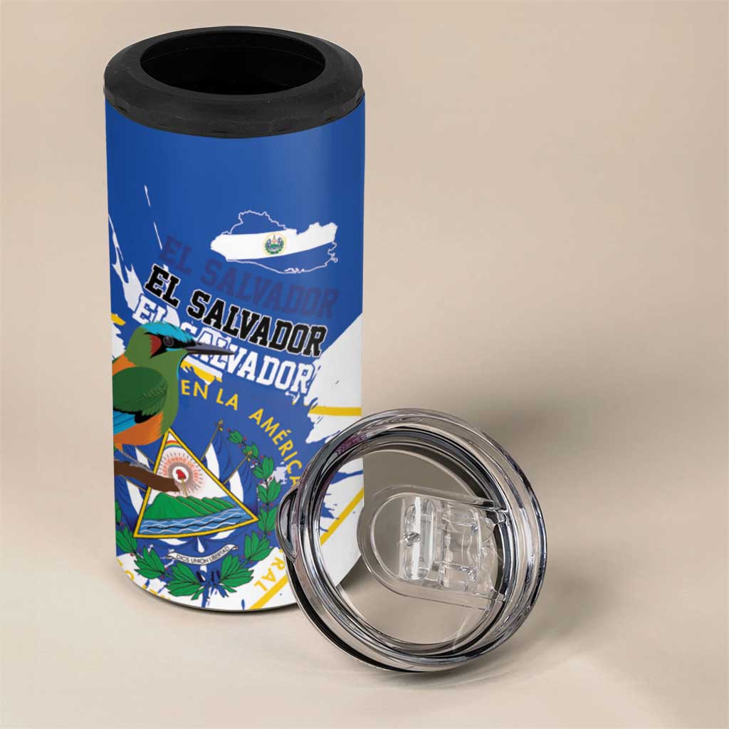 El Salvador Independence Day 1821 4 in 1 Can Cooler Tumbler - Wonder Print Shop