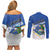El Salvador Independence Day 1821 Couples Matching Off Shoulder Short Dress and Long Sleeve Button Shirt - Wonder Print Shop