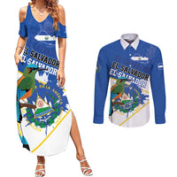 El Salvador Independence Day 1821 Couples Matching Summer Maxi Dress and Long Sleeve Button Shirt - Wonder Print Shop