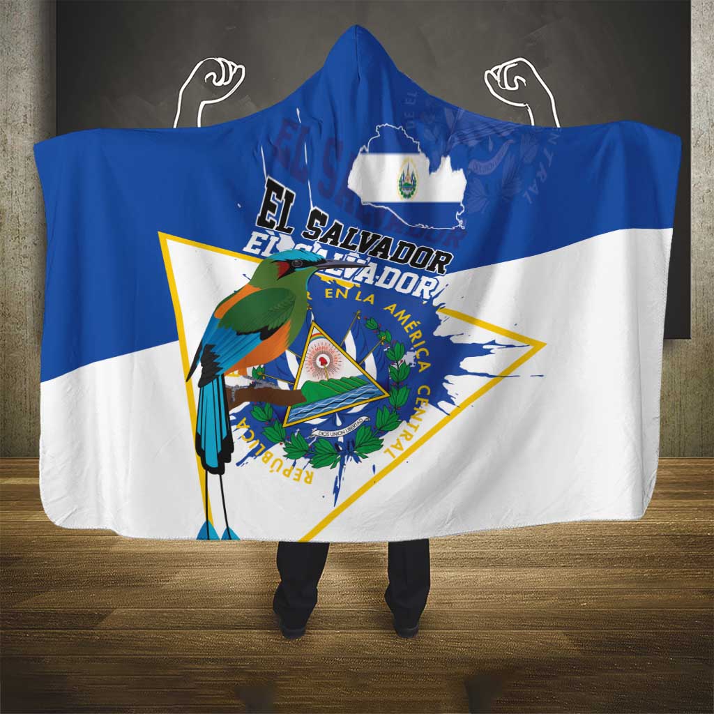El Salvador Independence Day 1821 Hooded Blanket - Wonder Print Shop