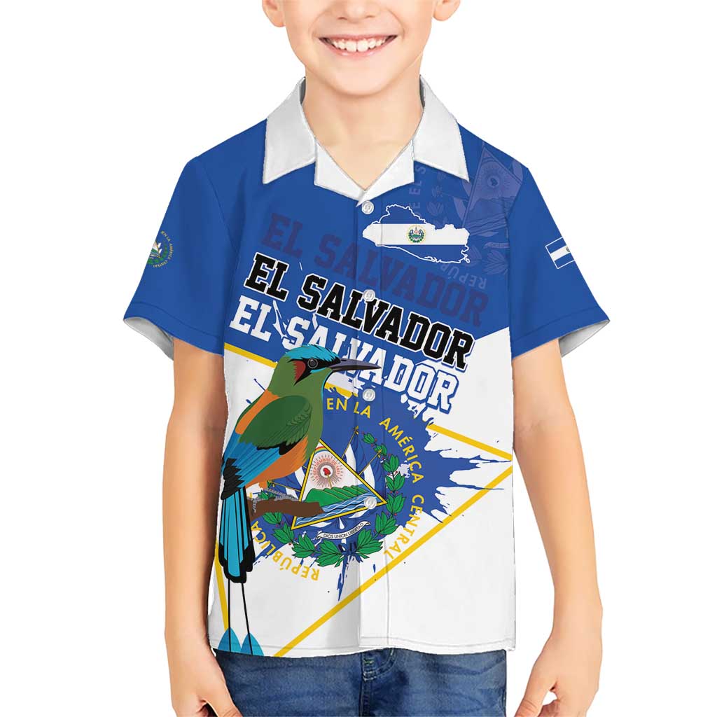 El Salvador Independence Day 1821 Kid Hawaiian Shirt - Wonder Print Shop