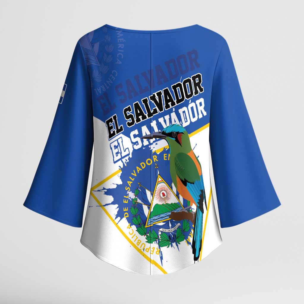 El Salvador Independence Day 1821 Kimono Sleeve Blouse - Wonder Print Shop