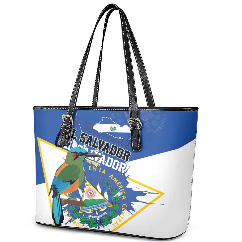El Salvador Independence Day 1821 Leather Tote Bag - Wonder Print Shop