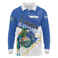 El Salvador Independence Day 1821 Long Sleeve Polo Shirt - Wonder Print Shop