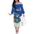 El Salvador Independence Day 1821 Off The Shoulder Long Sleeve Dress - Wonder Print Shop
