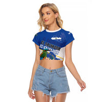 El Salvador Independence Day 1821 Raglan Cropped T Shirt - Wonder Print Shop