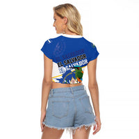 El Salvador Independence Day 1821 Raglan Cropped T Shirt - Wonder Print Shop