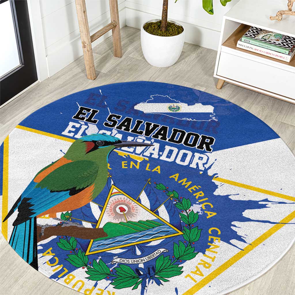 El Salvador Independence Day 1821 Round Carpet - Wonder Print Shop