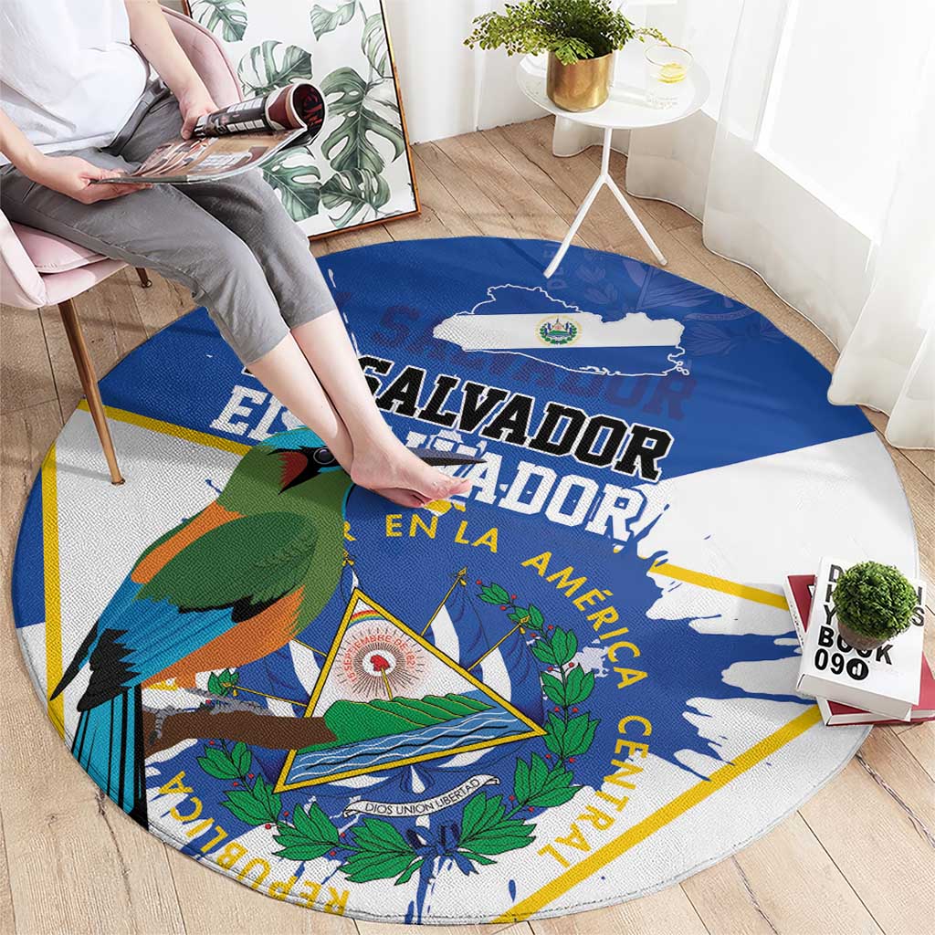 El Salvador Independence Day 1821 Round Carpet - Wonder Print Shop