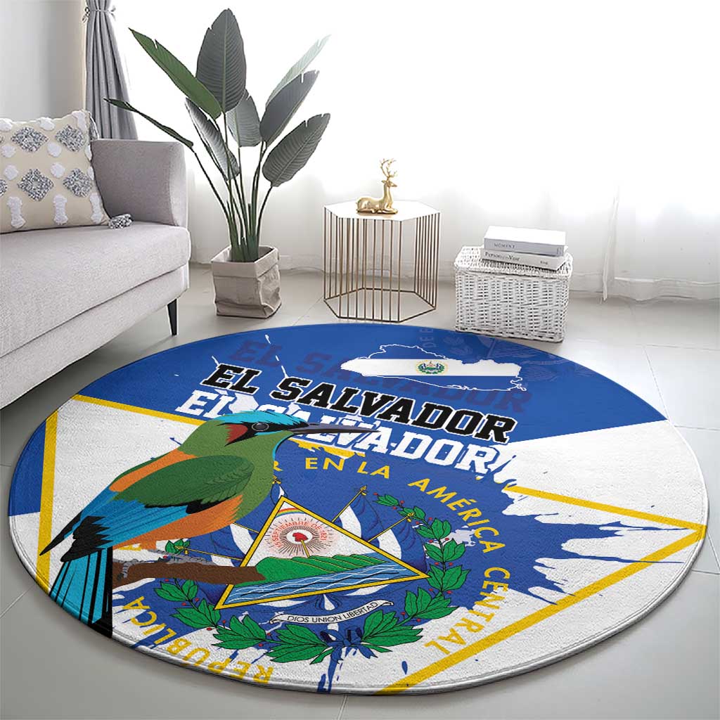 El Salvador Independence Day 1821 Round Carpet - Wonder Print Shop