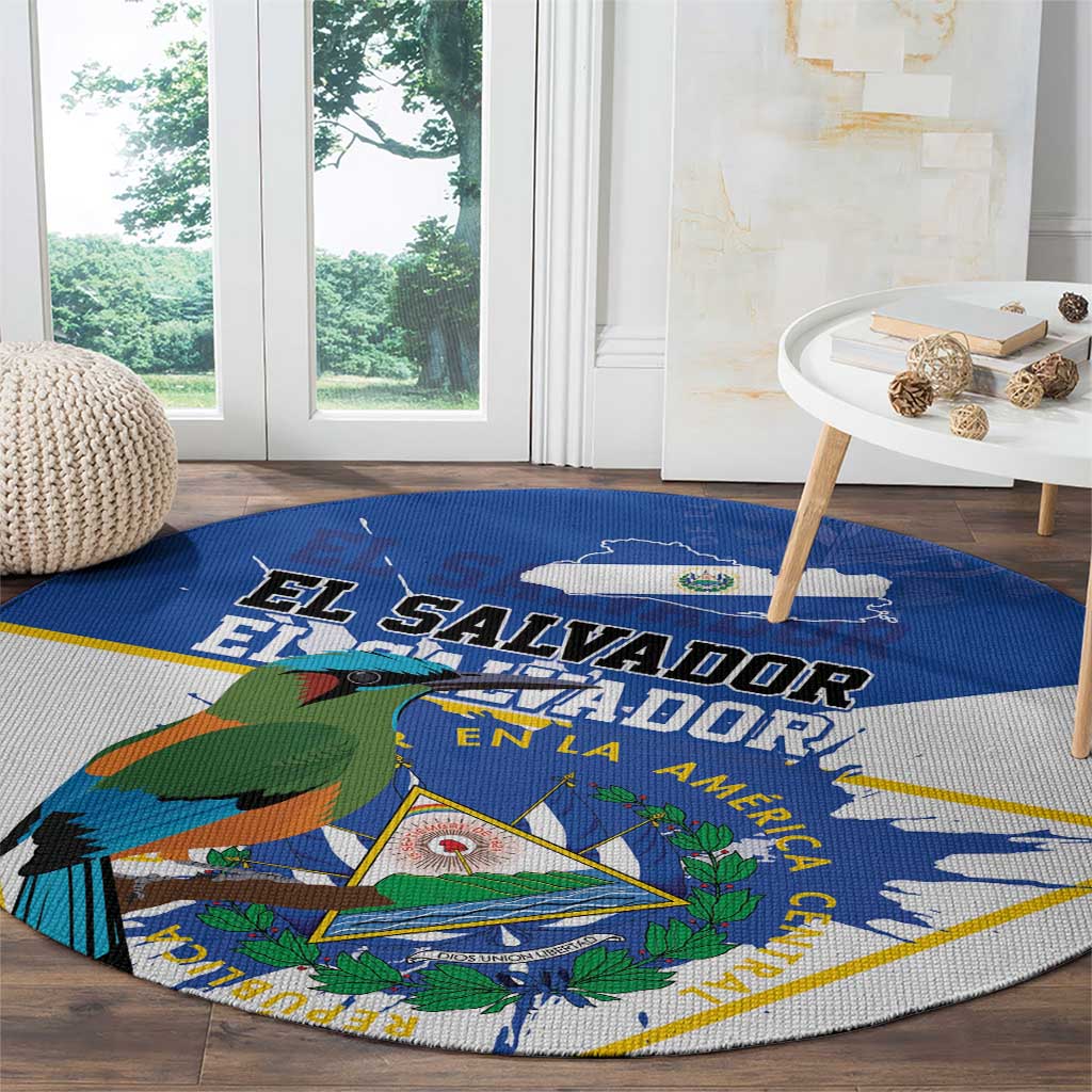 El Salvador Independence Day 1821 Round Carpet - Wonder Print Shop