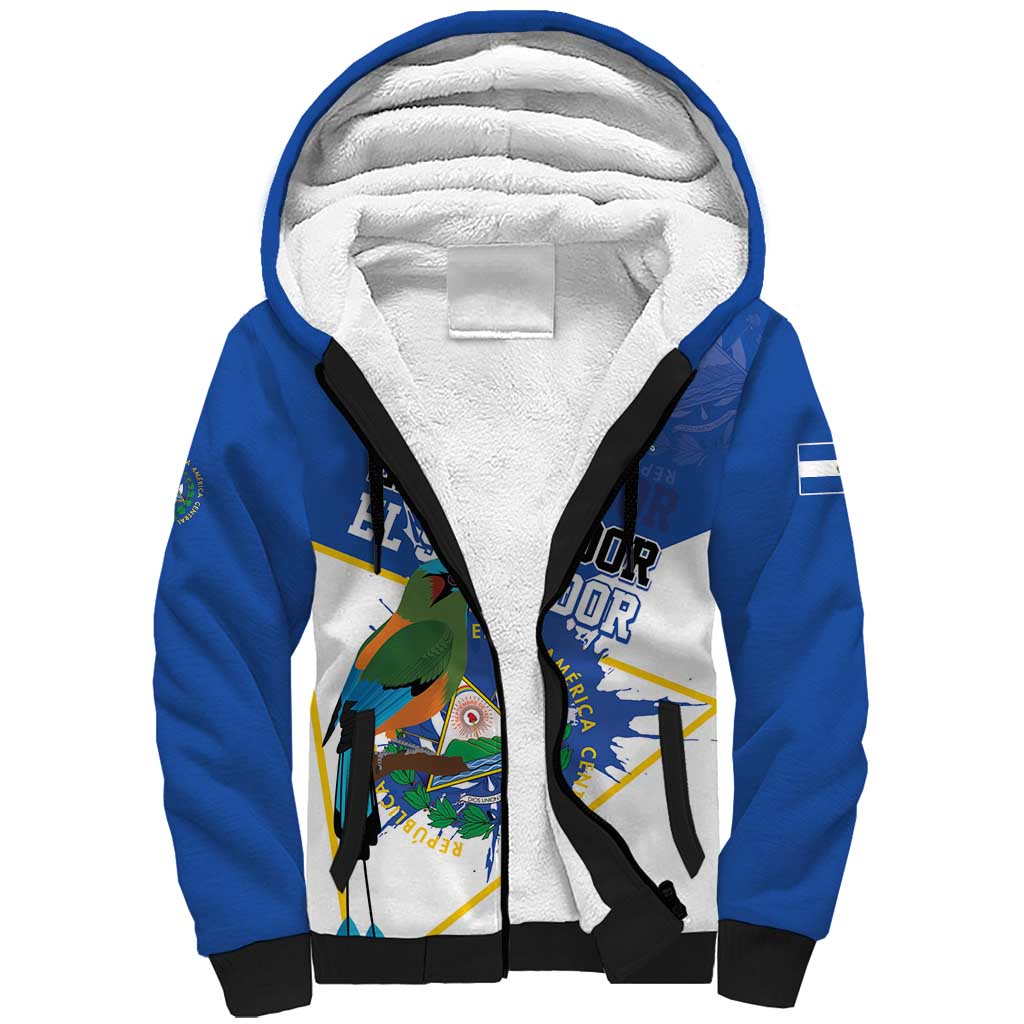 El Salvador Independence Day 1821 Sherpa Hoodie - Wonder Print Shop