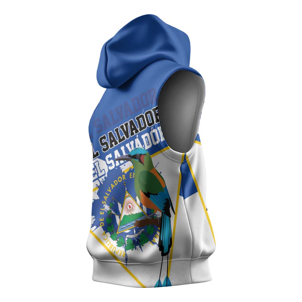 El Salvador Independence Day 1821 Sleeveless Hoodie - Wonder Print Shop