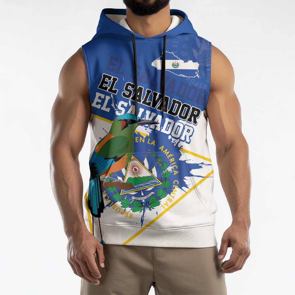 El Salvador Independence Day 1821 Sleeveless Hoodie - Wonder Print Shop