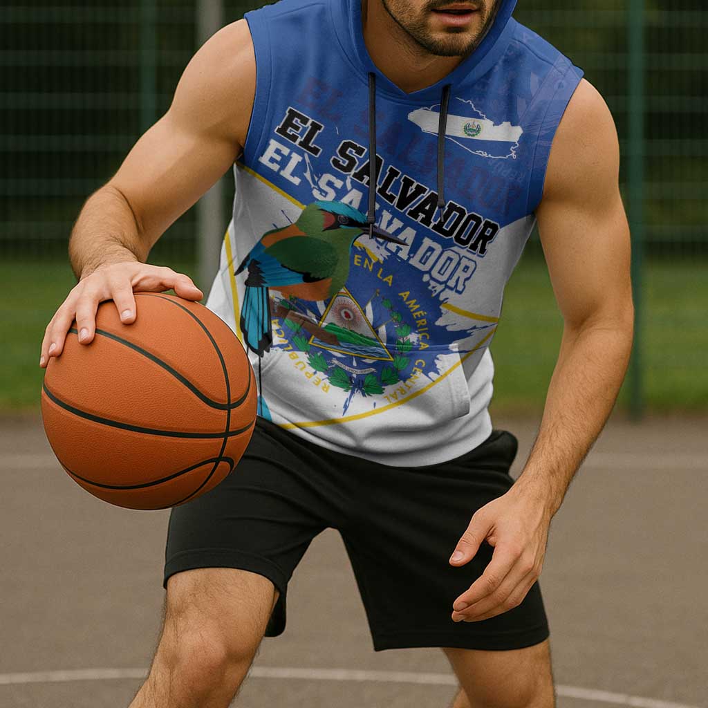 El Salvador Independence Day 1821 Sleeveless Hoodie - Wonder Print Shop