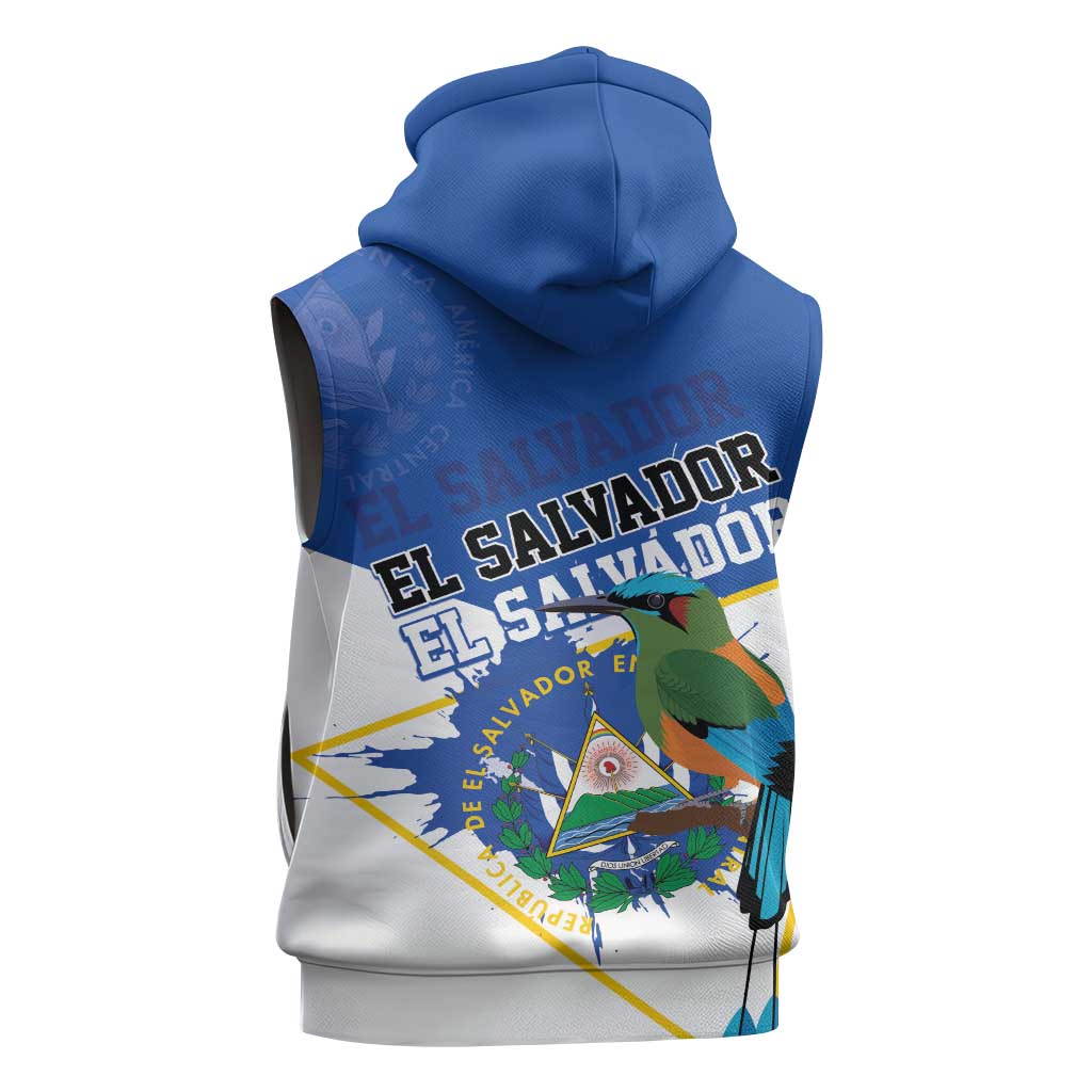 El Salvador Independence Day 1821 Sleeveless Zip Hoodie - Wonder Print Shop