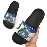 El Salvador Independence Day 1821 Slide Sandals - Wonder Print Shop