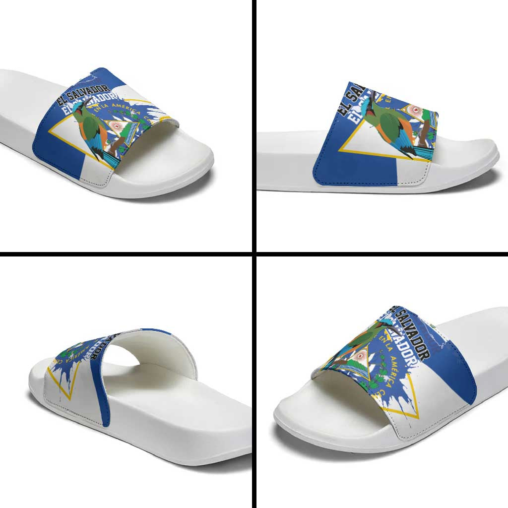 El Salvador Independence Day 1821 Slide Sandals - Wonder Print Shop