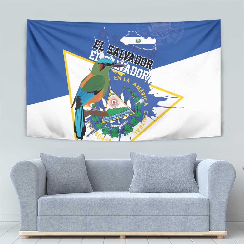 El Salvador Independence Day 1821 Tapestry - Wonder Print Shop
