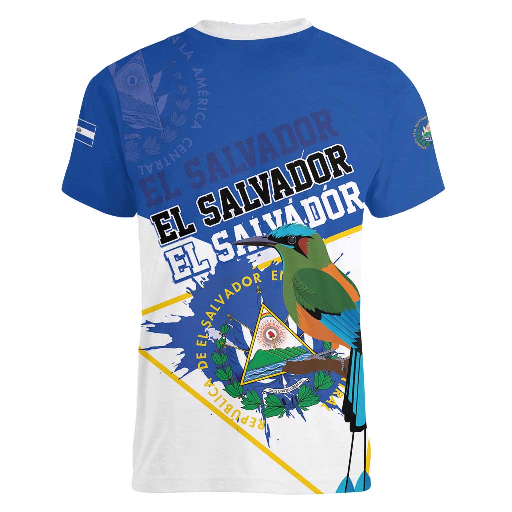 El Salvador Independence Day 1821 Women V-Neck T-Shirt - Wonder Print Shop