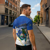 El Salvador Independence Day 1821 Zipper Polo Shirt - Wonder Print Shop
