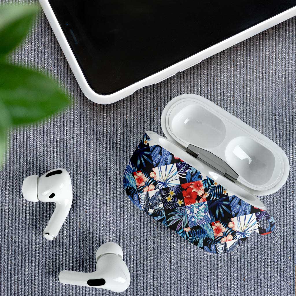 Hawaii Tropicana Blue Pattern AirPods Case - Wonder Print Shop