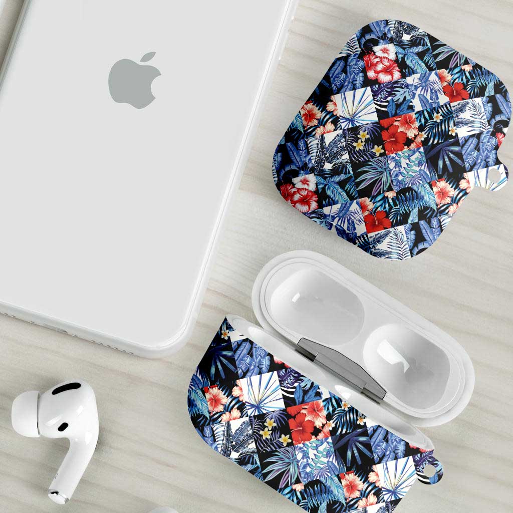 Hawaii Tropicana Blue Pattern AirPods Case - Wonder Print Shop