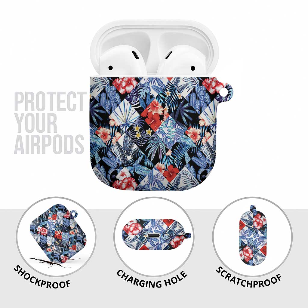 Hawaii Tropicana Blue Pattern AirPods Case - Wonder Print Shop