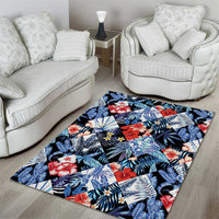Hawaii Tropicana Blue Pattern Area Rug - Wonder Print Shop