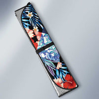 Hawaii Tropicana Blue Pattern Auto Sun Shade - Wonder Print Shop
