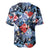 Hawaii Tropicana Blue Pattern Baseball Jersey - Wonder Print Shop
