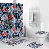 Hawaii Tropicana Blue Pattern Bathroom Set - Wonder Print Shop