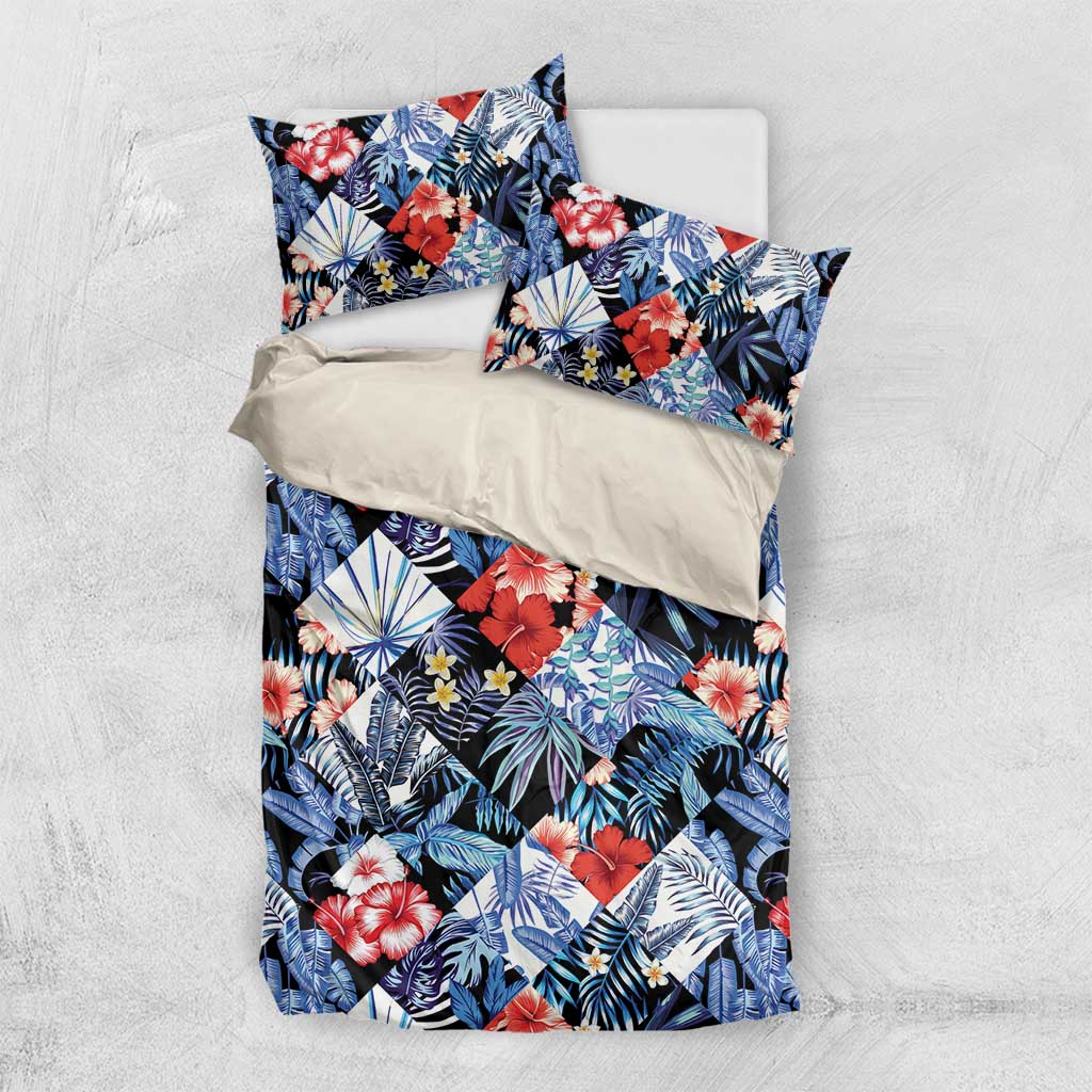 Hawaii Tropicana Blue Pattern Bedding Set - Wonder Print Shop