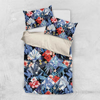 Hawaii Tropicana Blue Pattern Bedding Set - Wonder Print Shop
