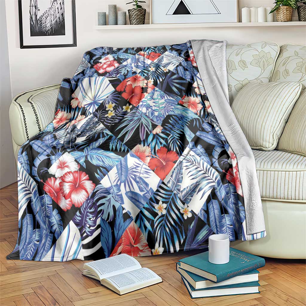 Hawaii Tropicana Blue Pattern Blanket - Wonder Print Shop