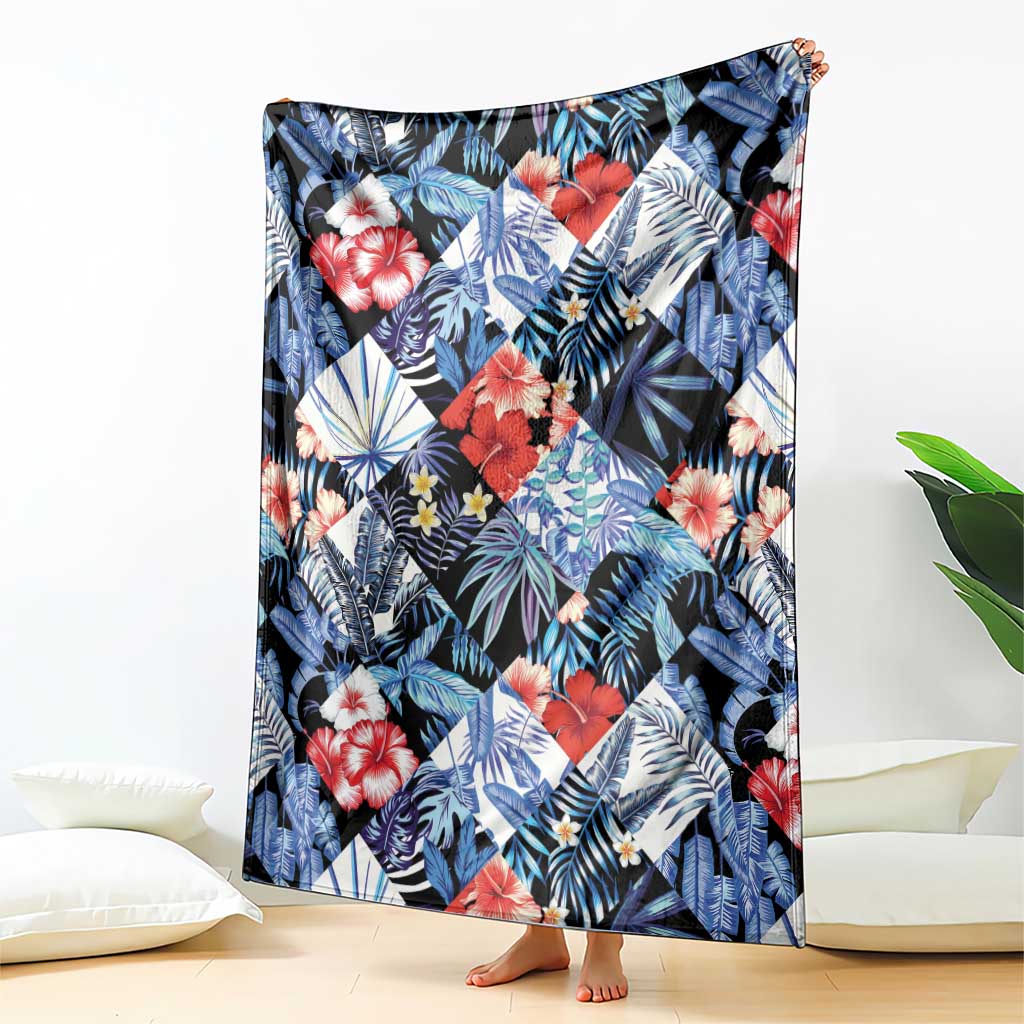 Hawaii Tropicana Blue Pattern Blanket - Wonder Print Shop