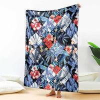 Hawaii Tropicana Blue Pattern Blanket - Wonder Print Shop