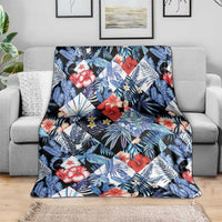 Hawaii Tropicana Blue Pattern Blanket - Wonder Print Shop