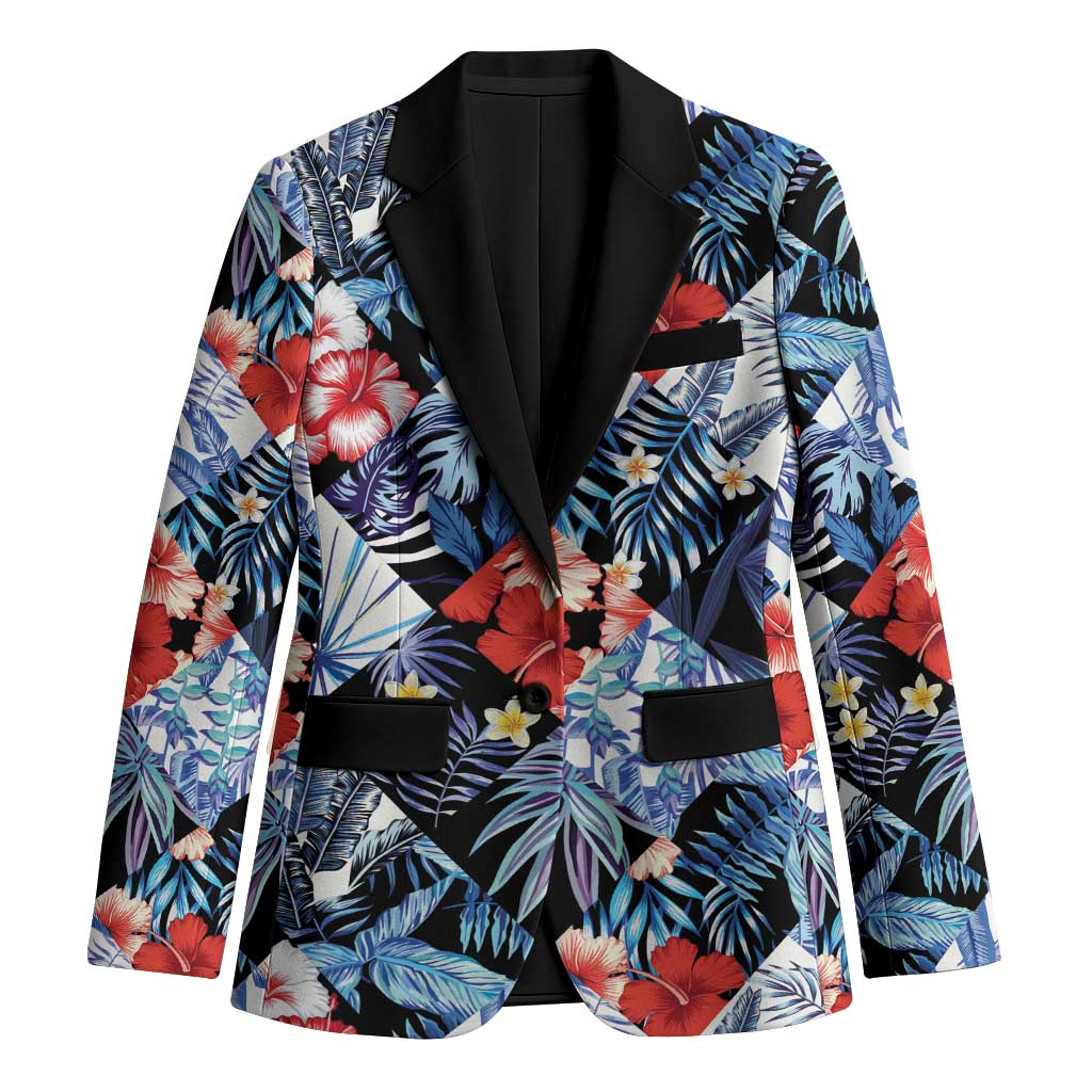 Hawaii Tropicana Blue Pattern Blazer - Wonder Print Shop