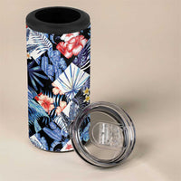 Hawaii Tropicana Blue Pattern 4 in 1 Can Cooler Tumbler - Wonder Print Shop