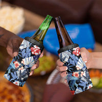 Hawaii Tropicana Blue Pattern 4 in 1 Can Cooler Tumbler - Wonder Print Shop