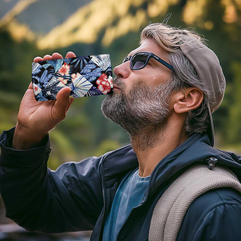 Hawaii Tropicana Blue Pattern 4 in 1 Can Cooler Tumbler - Wonder Print Shop
